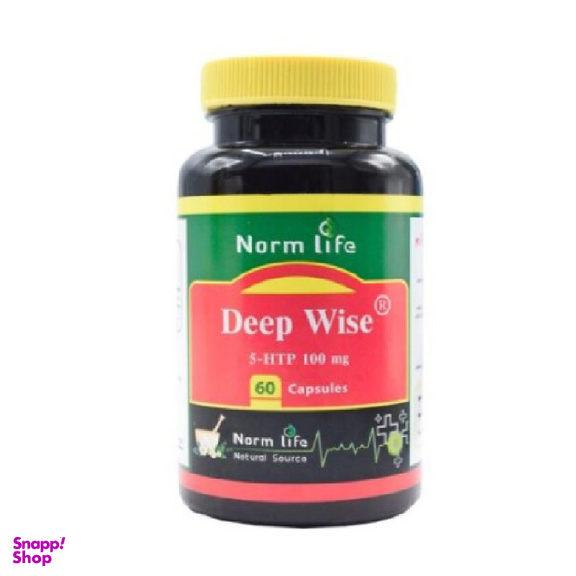 کپسول تنظیم خواب دیپ وایس هیدروکسی تریپتوفان 100 میلی گرمی (Deep Wise 5HTP 100 mg) نورم لایف بسته 60 عددی