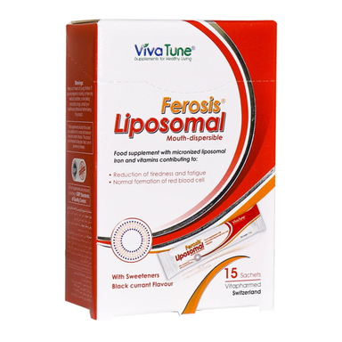 ساشه فروسیس لیپوزومال (Ferosis Liposomal) ویوا تیون طعم انگور سیاه بسته 15 عددی