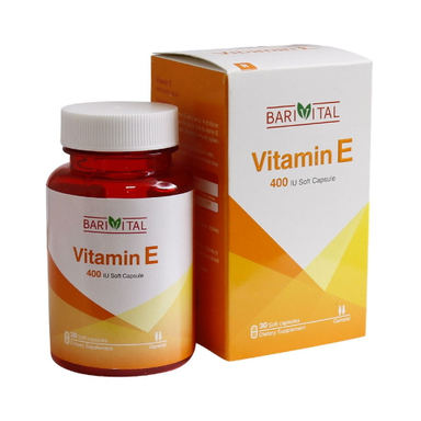 سافت ژل ویتامین ای 400 واحد باریویتال (Barivital Vitamin E 400 IU) بسته 30 عددی