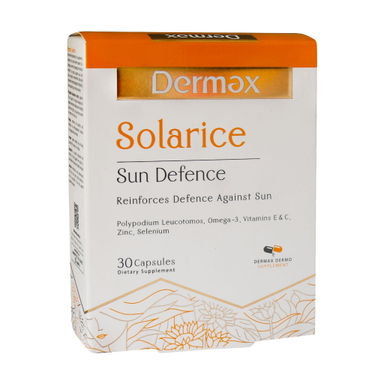 کپسول مراقبت پوست ضد چروک و جوان کننده سولاریس (Solarice) درمکس بسته 30 عددی