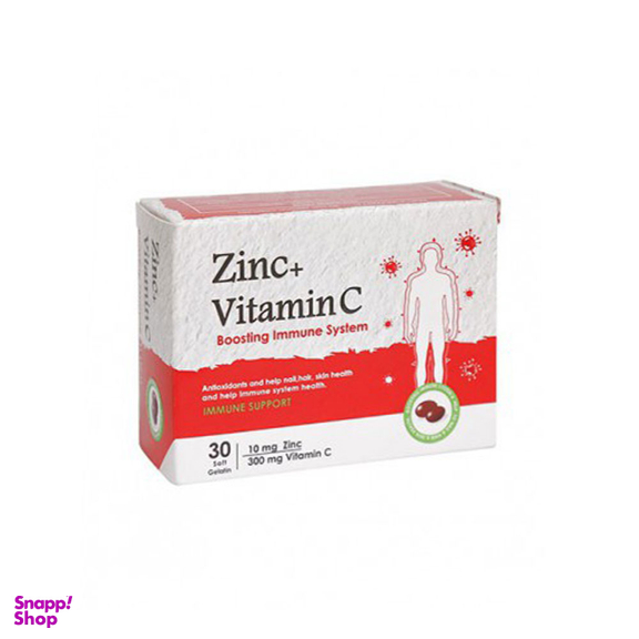 سافت ژل زینک پلاس ویتامین سی (Zinc Plus Vitamin C) دانا بسته 30 عددی