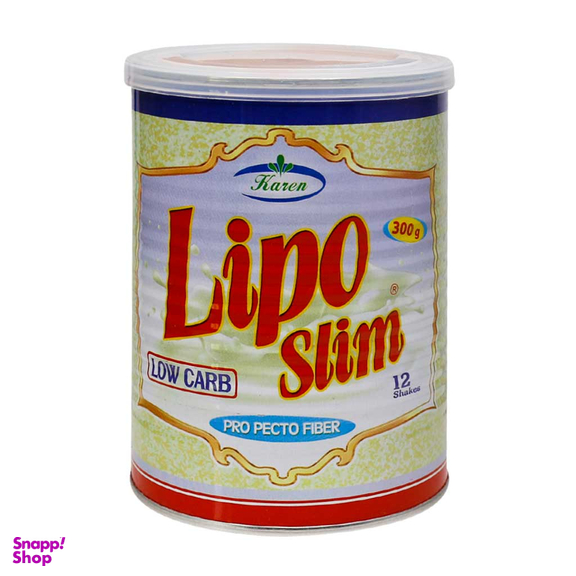 پودر کاهش وزن لیپو اسلیم (Lipo Slim) کارن طعم شکلاتی وزن 300 گرم