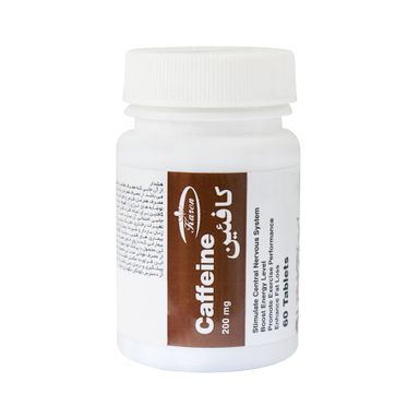 قرص کافیین 200 میلی گرم (Caffeine 200 mg) داروسازی رها بسته 60 عددی