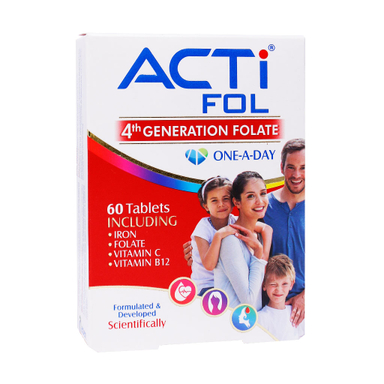 قرص آهن اکتی فول (Acti Fol) ابیان دارو بسته 60 عددی
