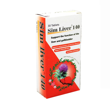 قرص سیم لیور 140 (Sim Liver 140) سیمرغ دارو عطار بسته 30 عددی