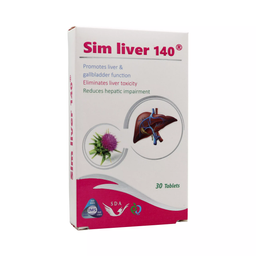 قرص کبد و صفرا سیم لیور 240 میلی گرم (Sim Liver 240 mg) سیمرغ دارو عطار بسته 30 عددی