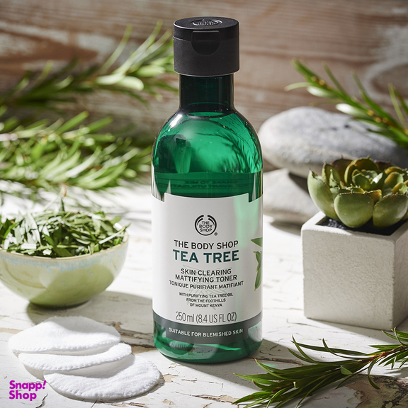 تونر مات کننده بادی شاپ (The Body Shop) مدل Tea Tree حجم 250 میلی‌ لیتر