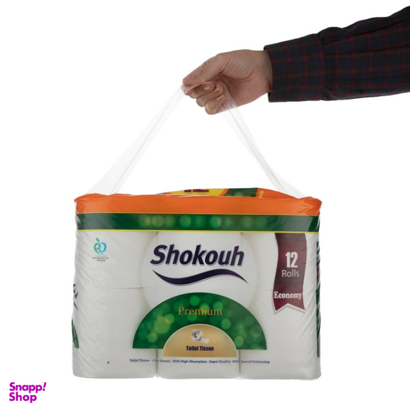 دستمال توالت شکوه (Shokouh) بسته 12 عددی