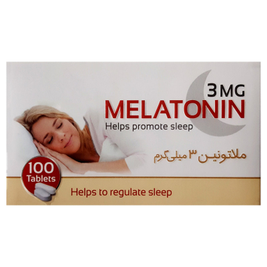 قرص ملاتونین 3 میلی گرم (Melatonin 3 mg) اکسیر آفرین آریا بسته 100 عددی