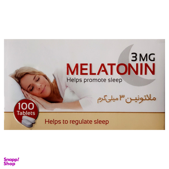 قرص ملاتونین 3 میلی گرم (Melatonin 3 mg) اکسیر آفرین آریا بسته 100 عددی