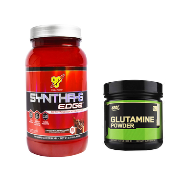 پک گلوتامین و سینتا 6 اج بی اس ان (Glutamine And BSN Syntha 6 Edge Pack) اپتیموم نوتریشن