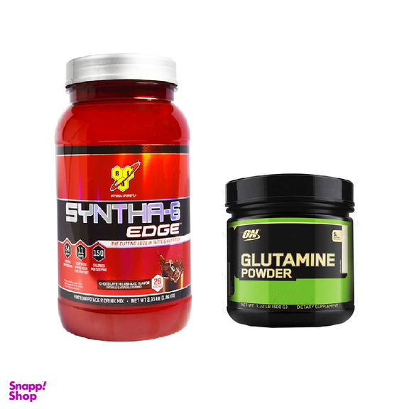 پک گلوتامین و سینتا 6 اج بی اس ان (Glutamine And BSN Syntha 6 Edge Pack) اپتیموم نوتریشن