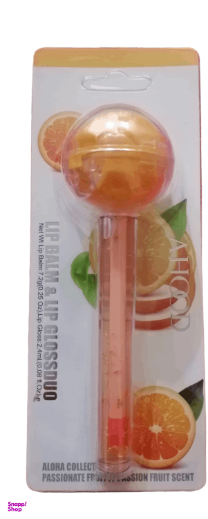 بالم لب و برق لب دو کاره آهود (Ahood) مدل آبنباتی با عصاره پرتقال