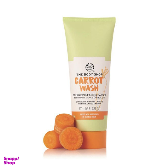 شوینده صورت بادی شاپ (Body Shop) مدل هویج حجم 100 میلی لیتر