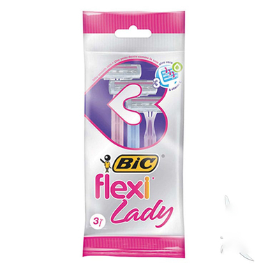 خودتراش 3 لبه زنانه بیک (Bic) مدل Flexi بسته 3 عددی