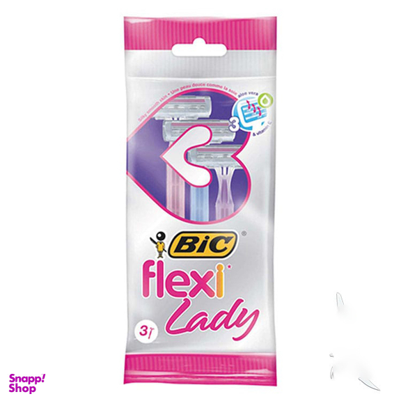 خودتراش 3 لبه زنانه بیک (Bic) مدل Flexi بسته 3 عددی