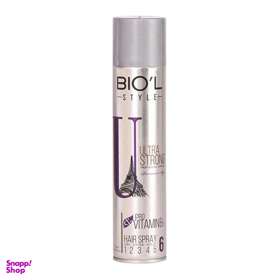 اسپری مو حالت دهنده بیول (Biol) مدل Ultra Strong حجم 500 میلی لیتر