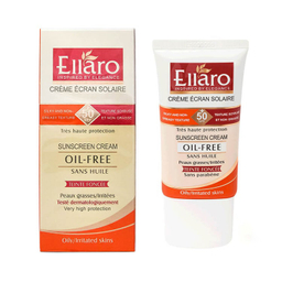 کرم ضد آفتاب رنگی الارو (Ellaro) مدل SPF50 مخصوص پوست چرب حجم 40 میلی لیتر
