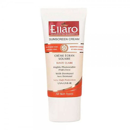 کرم ضد آفتاب رنگی الارو (Ellaro) مدل SPF50 مخصوص پوست چرب حجم 40 میلی لیتر