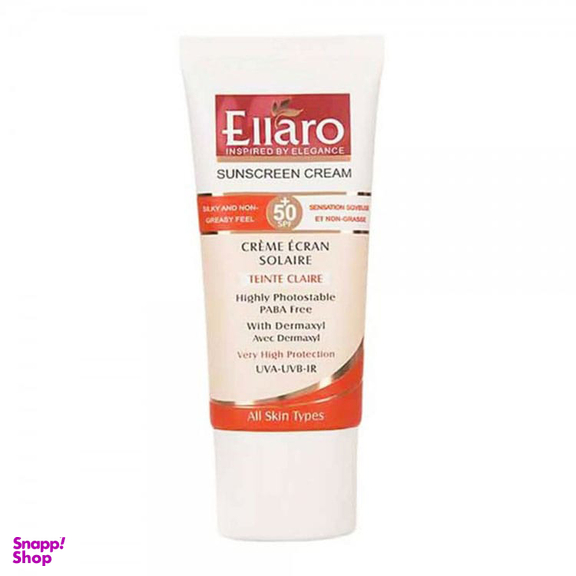 کرم ضد آفتاب رنگی الارو (Ellaro) مدل SPF50 مخصوص پوست چرب حجم 40 میلی لیتر