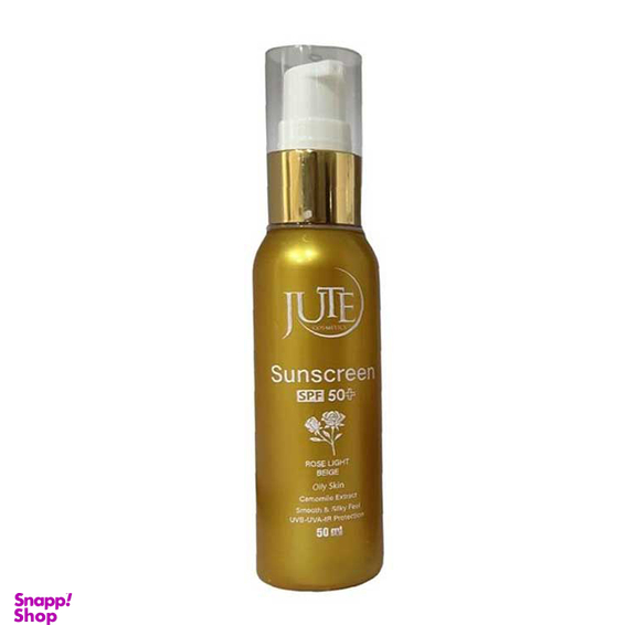 کرم ضد آفتاب رنگی ژوت (Jute) مدل Rose Light با SPF 50 مخصوص پوست چرب حجم 50 میلی لیتر