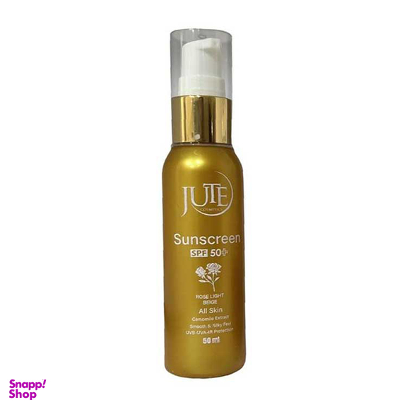 کرم ضد آفتاب رنگی ژوت (Jute) مدل Rose Light با SPF 50 مخصوص انواع پوست حجم 50 میلی لیتر