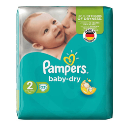 پوشک کودک پمپرز (Pampers) مدل Baby Dry سایز 2 بسته 33 عددی