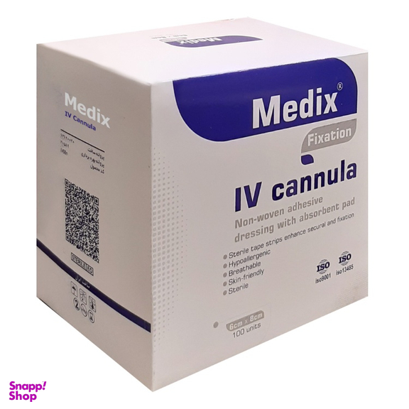 چسب آنژوکت مدیکس سایز 8×6 سانتی متر بسته 100 عددی