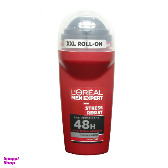 مام رول ضد تعریق مردانه اورال (Loreal) سری Men Expert مدل Stress Resist حجم 50 میلی لیتر بسته 2 عددی