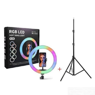 رینگ لایت پایه دار مدل MJ26 Soft Ring Light RGB LED
