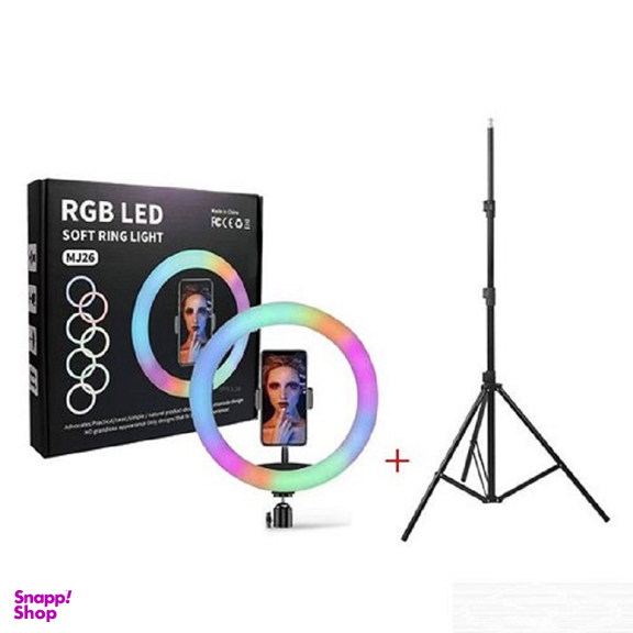 رینگ لایت پایه دار مدل MJ26 Soft Ring Light RGB LED