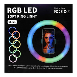رینگ لایت پایه دار مدل MJ26 Soft Ring Light RGB LED