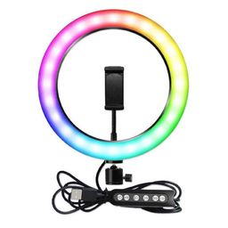 رینگ لایت پایه دار مدل MJ26 Soft Ring Light RGB LED