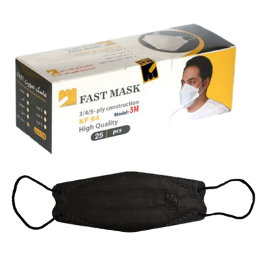ماسک سه بعدی 5 لایه فست ماسک (Fast Mask) مدل 3M-KN94 بسته 25 عددی