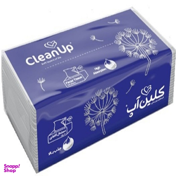 دستمال کاغذی 100 برگ کلین آپ (Clean Up) مدل قاصدک