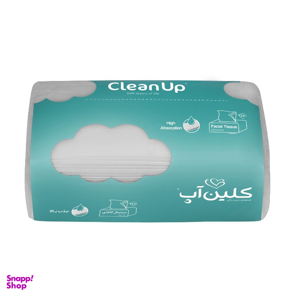 دستمال کاغذی 250 برگ کلین آپ (Clean Up) مدل ابر