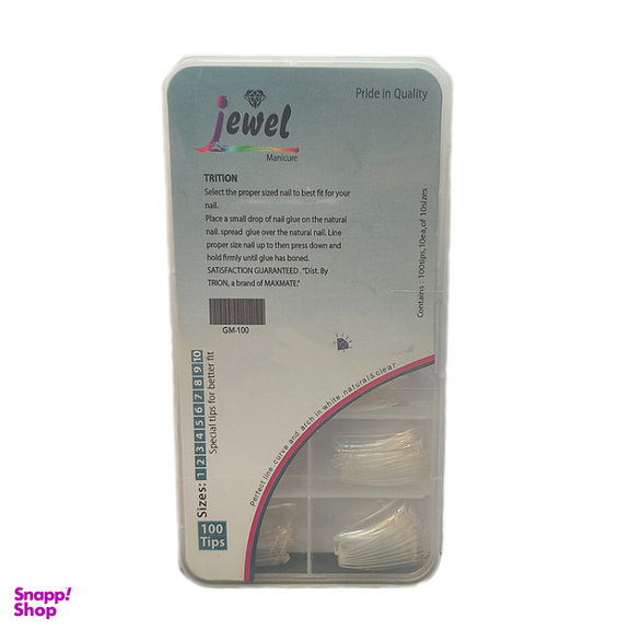 تیپ کاشت ناخن جول (Jewel) مدل SH100 بسته 100 عددی
