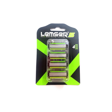 تیغ یدک اصلاح لمسر (Lemser) مدل 5 لبه بسته 4 عددی