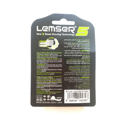 تیغ یدک اصلاح لمسر (Lemser) مدل 5 لبه بسته 4 عددی