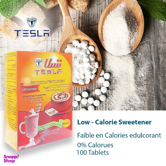 ساشه شیرین کننده مصنوعی تسلا (Tesla) بسته 100 عددی