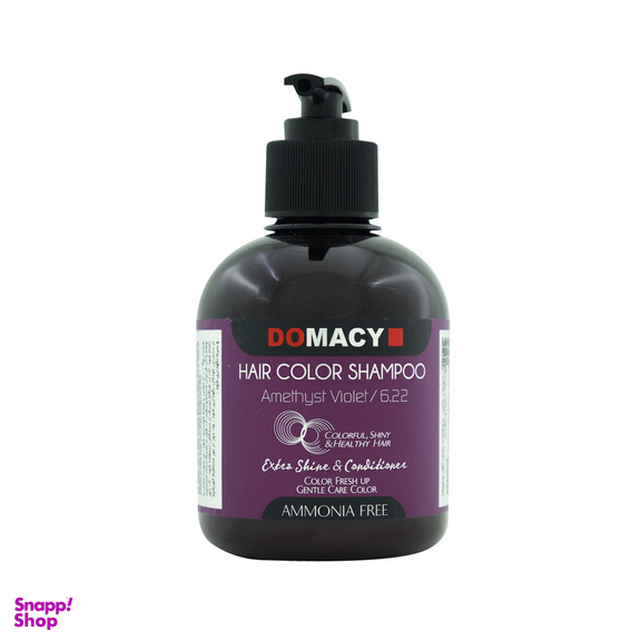 شامپو رنگساژ دوماسی (Domacy) مدل AMMONIA FREE شماره 6.22 حجم 300 میلی‌ لیتر رنگ بنفش آماتیس