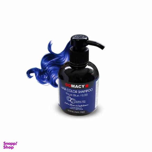 شامپو رنگساژ دوماسی (Domacy) مدل Ammonia Free شماره 6.99 رنگ آبی درباری حجم 300 میلی‌ لیتر
