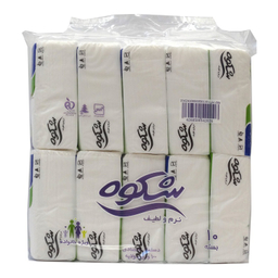 دستمال کاغذی شکوه (Shokouh) 200 برگ بسته 10 عددی