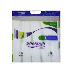 دستمال کاغذی شکوه (Shokouh) 200 برگ بسته 10 عددی