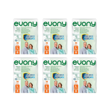 پوشینه چسبی بزرگسال اوونی (Evony) مدل 01 سایز بزرگ مجموعه 6 عددی