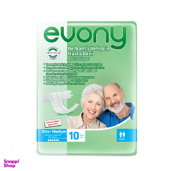 پوشینه چسبی بزرگسال اوونی (Evony) مدل 06 سایز متوسط بسته 6 عددی
