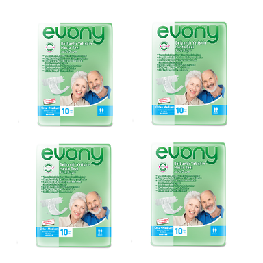 پوشینه چسبی بزرگسال چسبی اوونی (Evony) مدل 4 سایز متوسط بسته 4 عددی