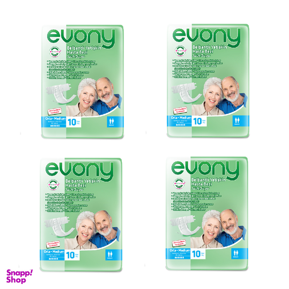 پوشینه چسبی بزرگسال چسبی اوونی (Evony) مدل 4 سایز متوسط بسته 4 عددی