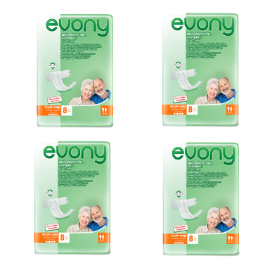 پوشینه چسبی بزرگسال چسبی اوونی (Evony) مدل 4 سایز بزرگ مجموعه 4 عددی