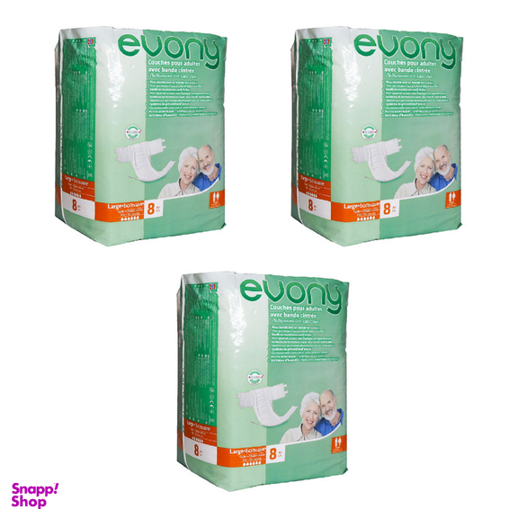 پوشینه چسبی بزرگسال چسبی اوونی (Evony) مدل 3 سایز متوسط بسته 3 عددی